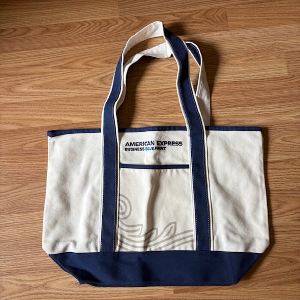 NEW American Express business blueprint Canvas Shopping Tote Bag